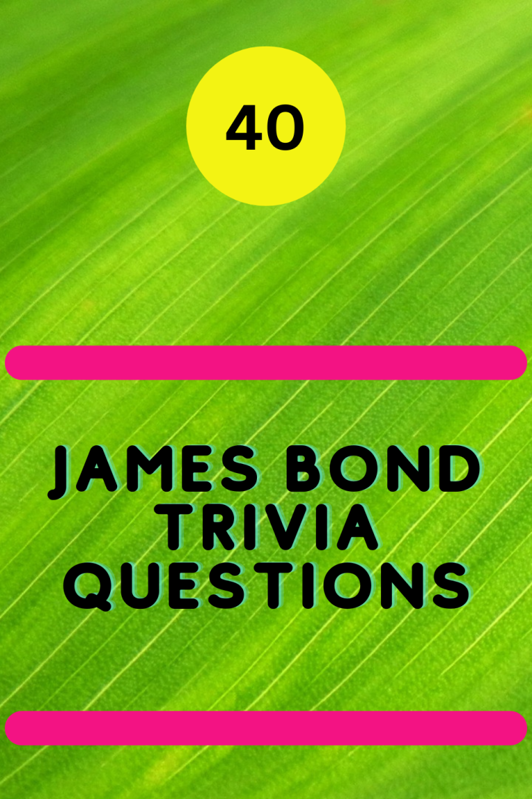 James Bond Trivia Questions